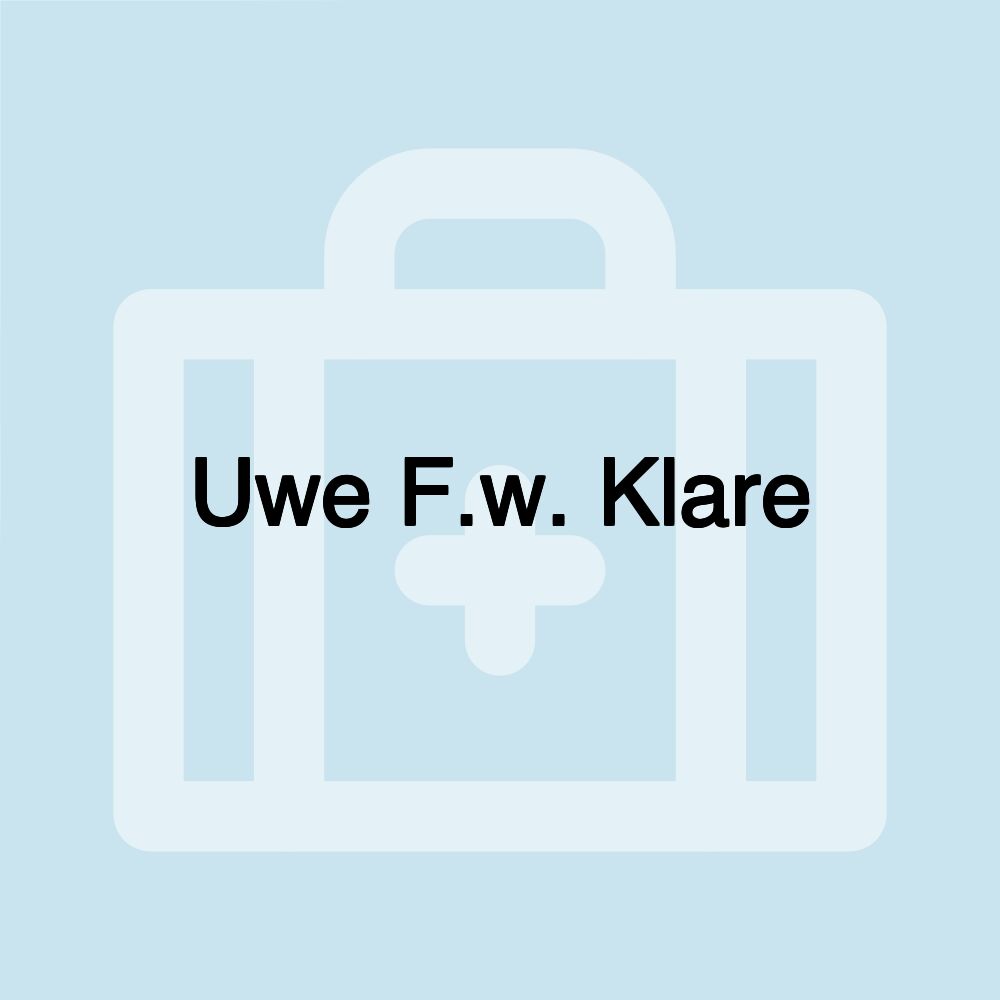 Uwe F.w. Klare