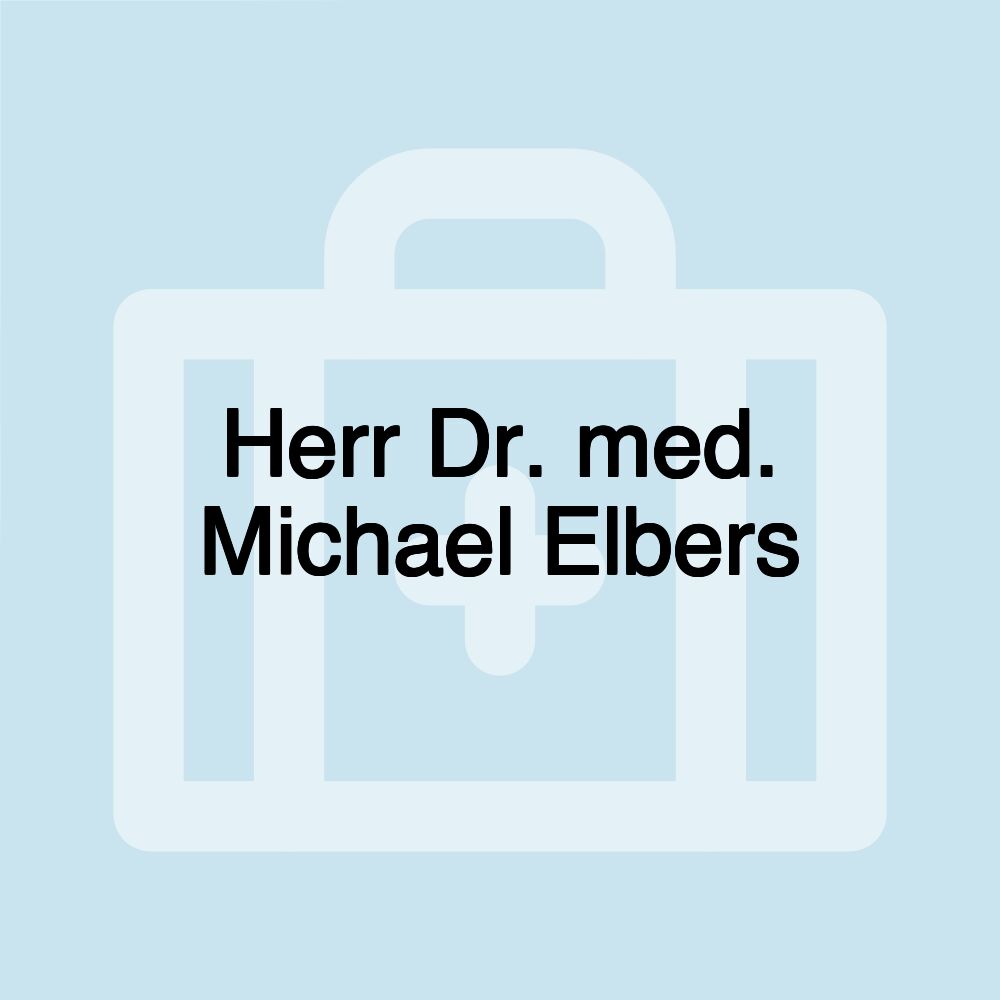 Herr Dr. med. Michael Elbers