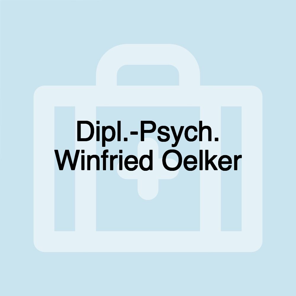 Dipl.-Psych. Winfried Oelker