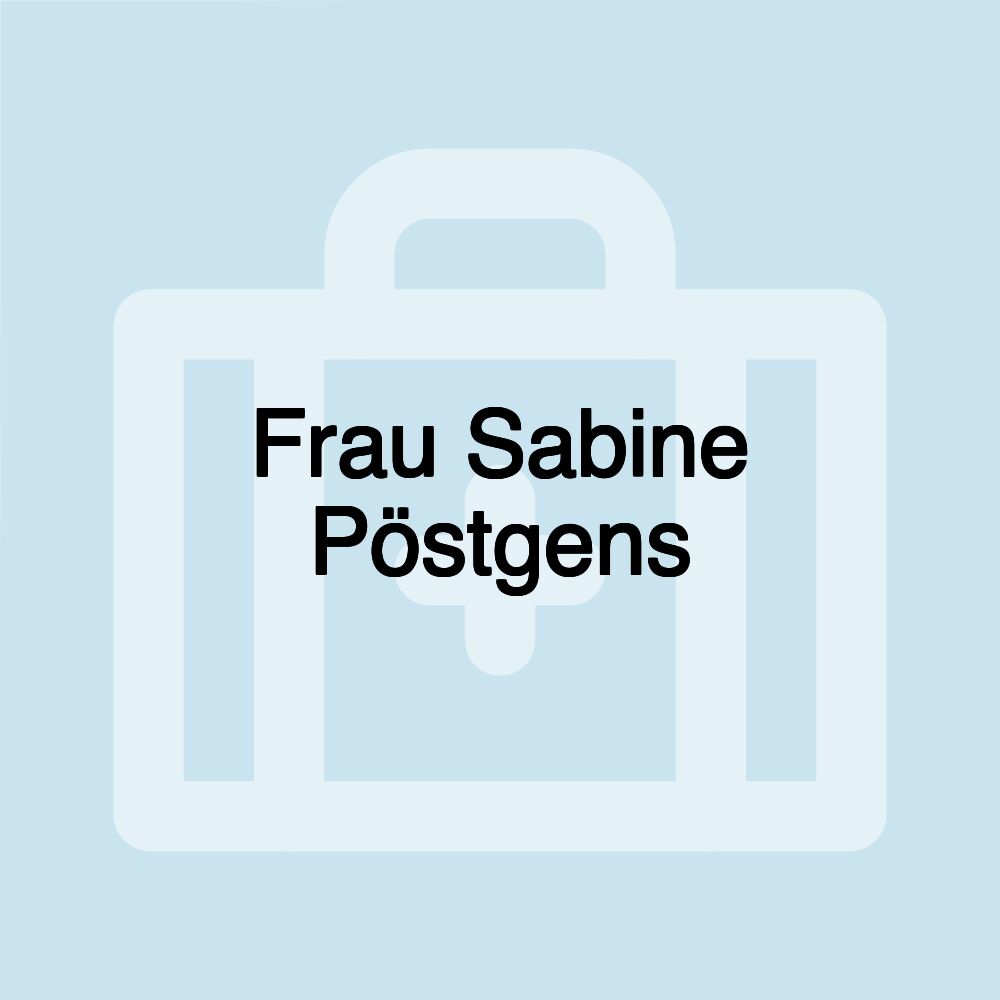 Frau Sabine Pöstgens