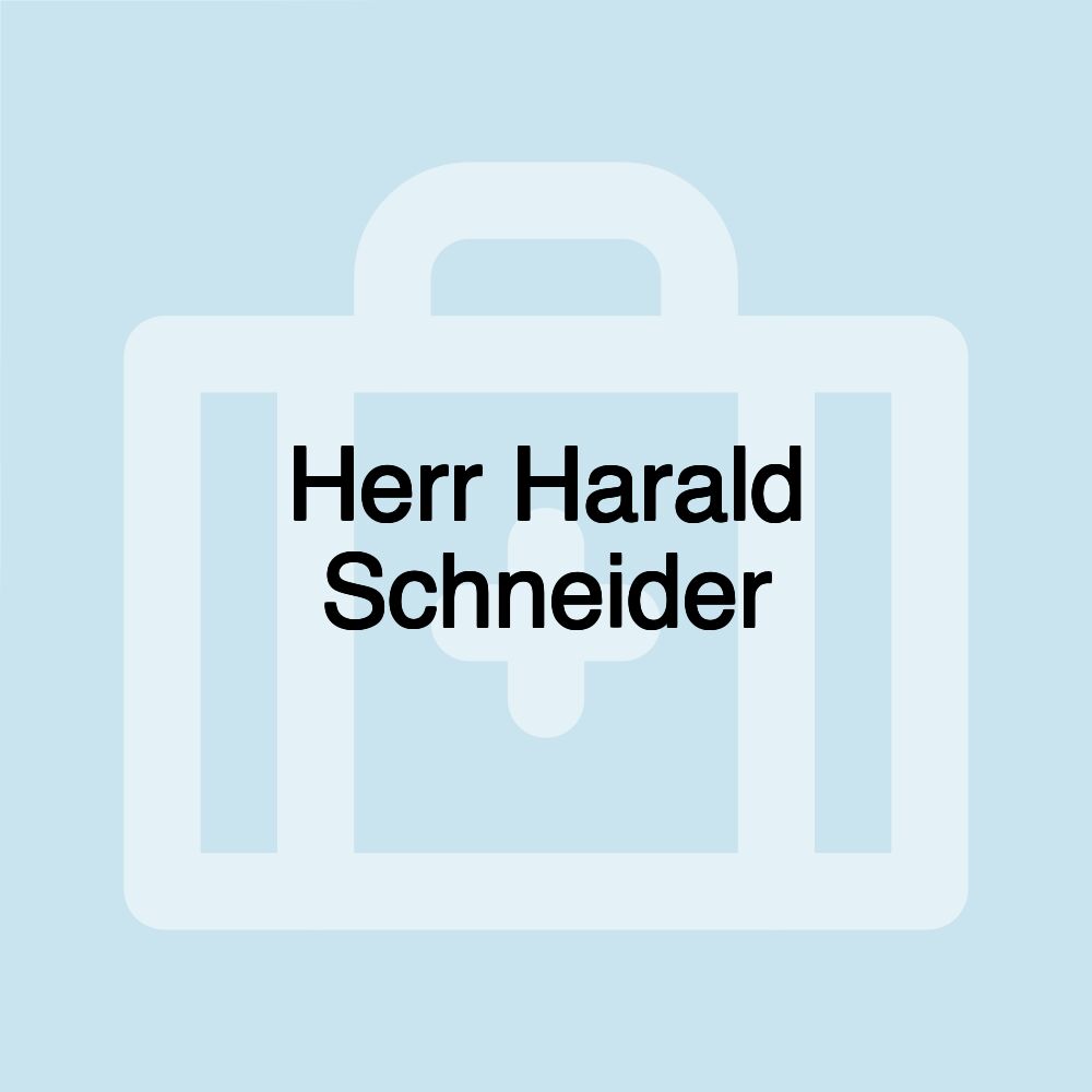 Herr Harald Schneider