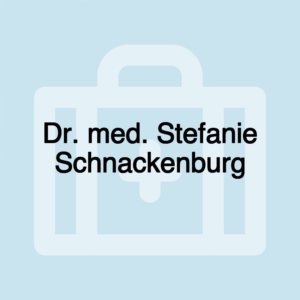 Dr. med. Stefanie Schnackenburg