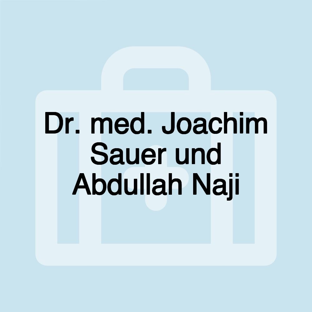 Dr. med. Joachim Sauer und Abdullah Naji