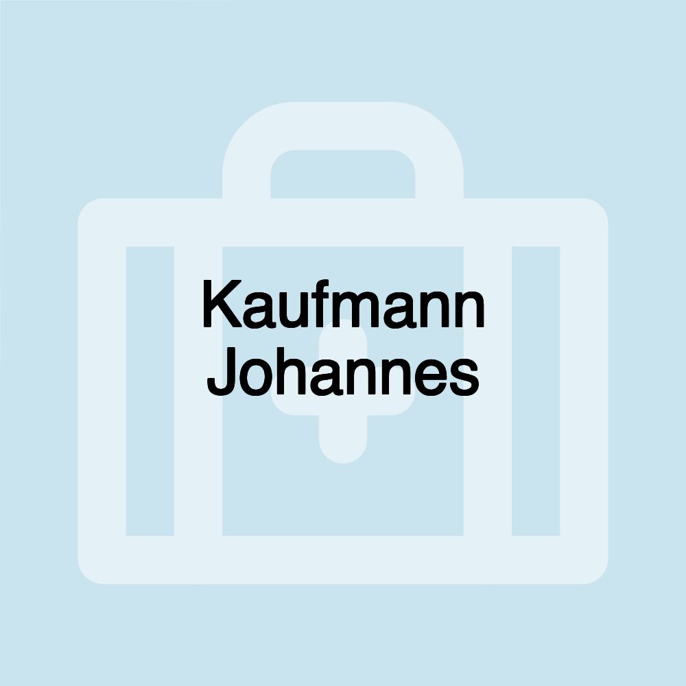 Kaufmann Johannes