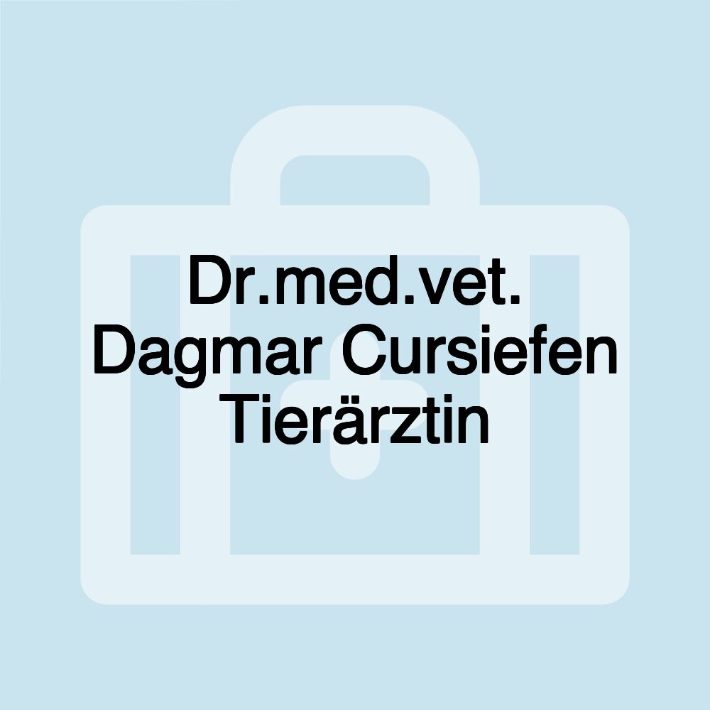 Dr.med.vet. Dagmar Cursiefen Tierärztin