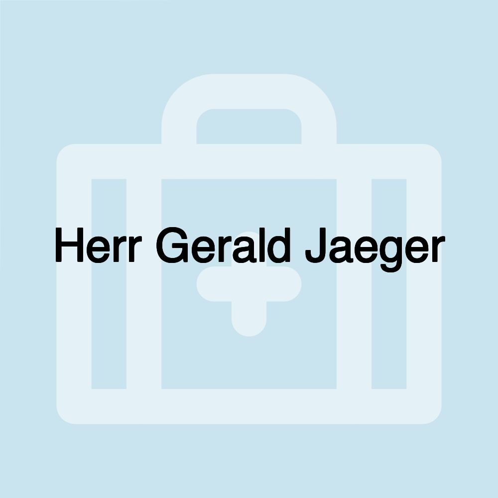 Herr Gerald Jaeger