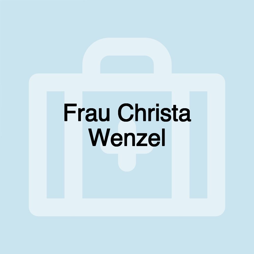 Frau Christa Wenzel