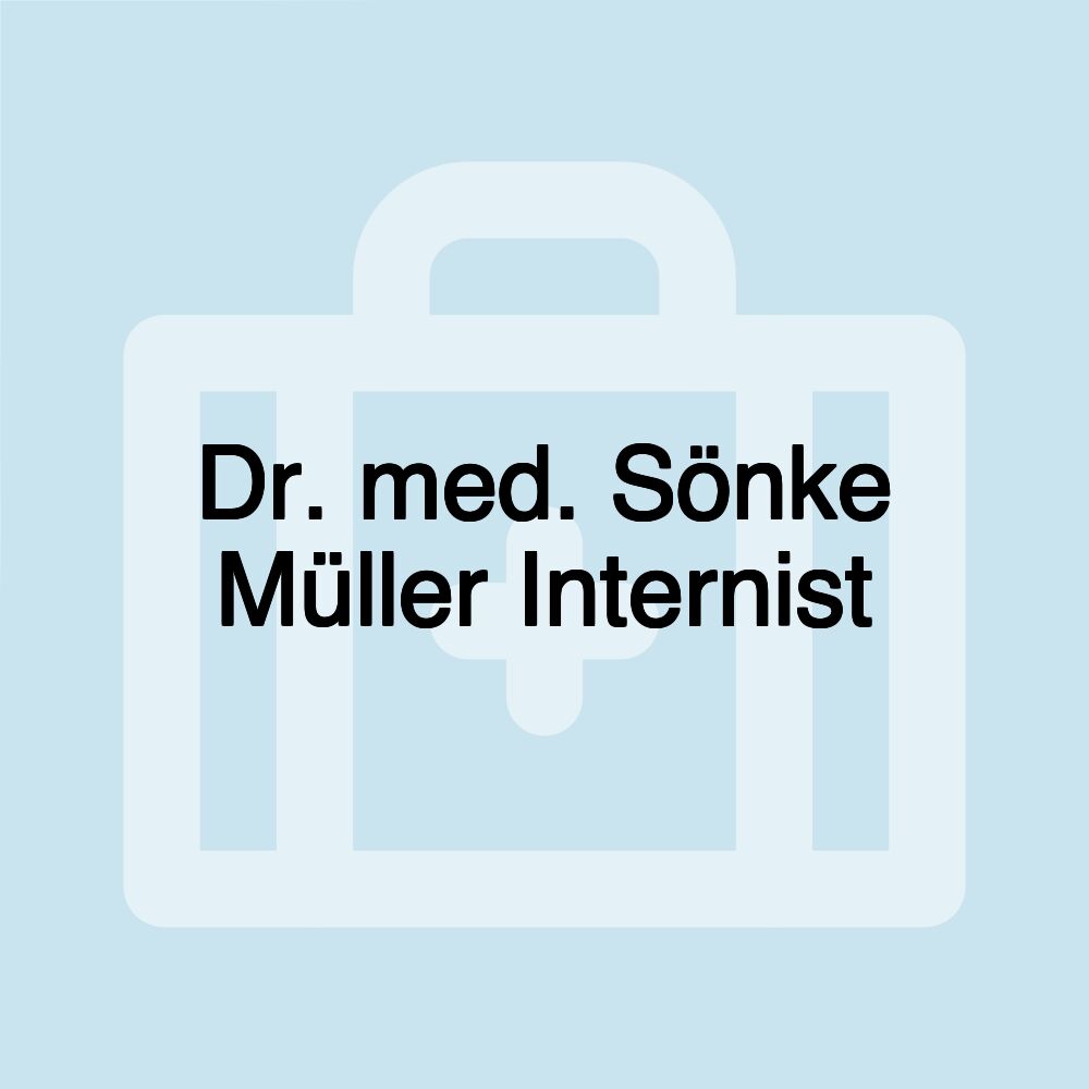 Dr. med. Sönke Müller Internist