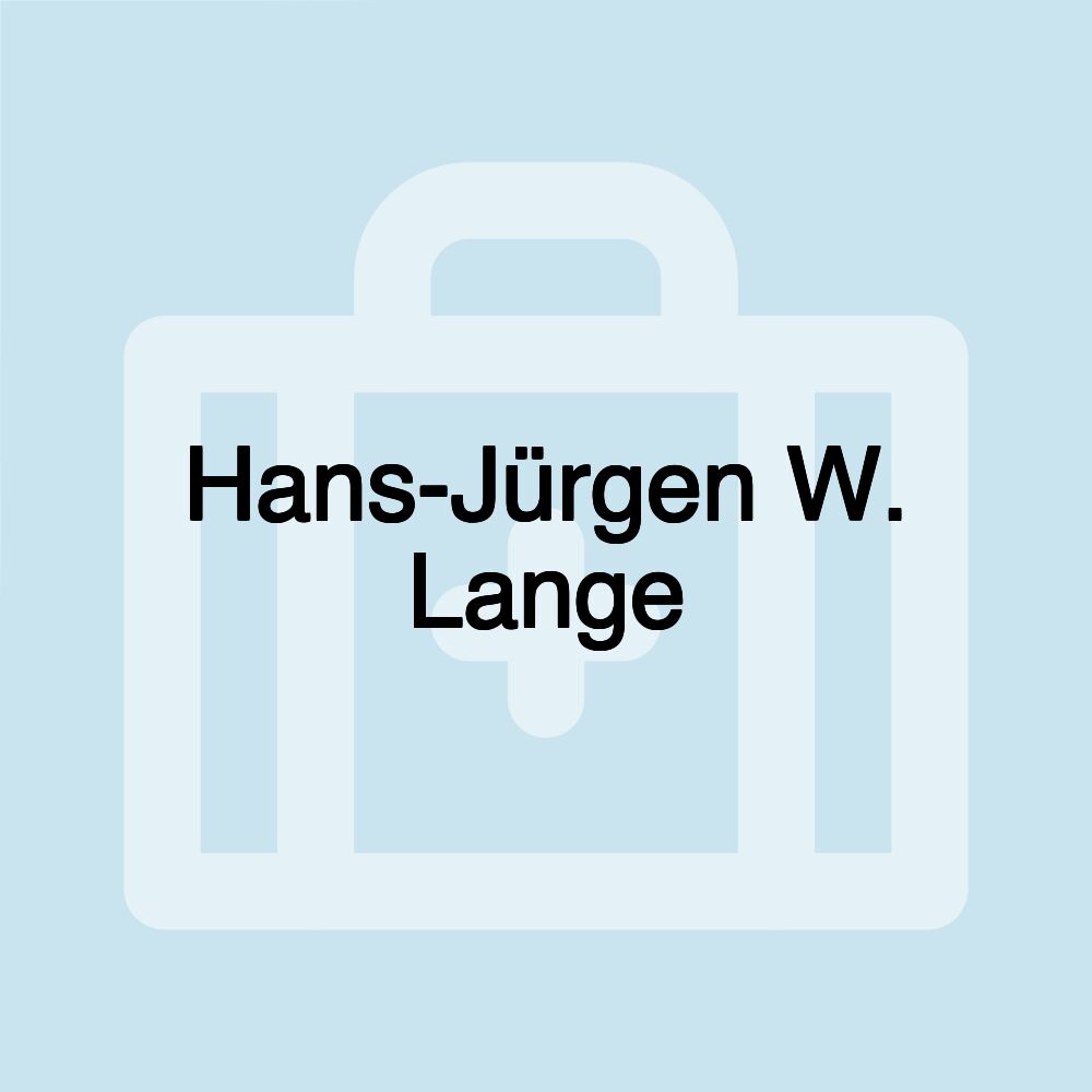 Hans-Jürgen W. Lange