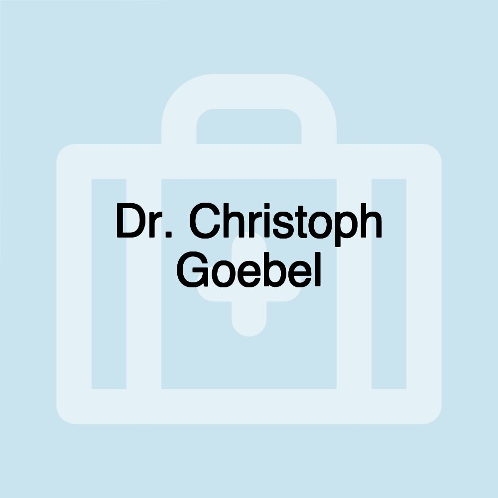 Dr. Christoph Goebel