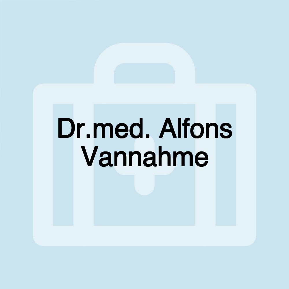 Dr.med. Alfons Vannahme