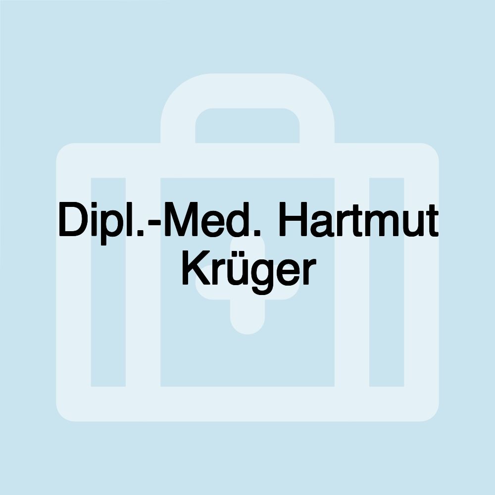 Dipl.-Med. Hartmut Krüger