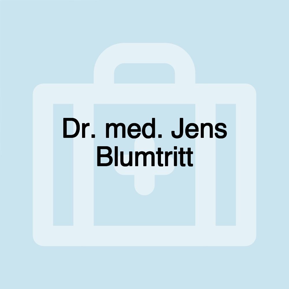 Dr. med. Jens Blumtritt