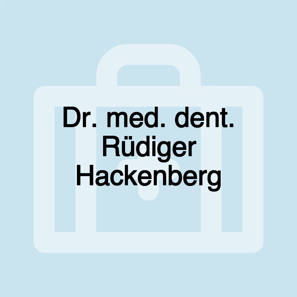 Dr. med. dent. Rüdiger Hackenberg