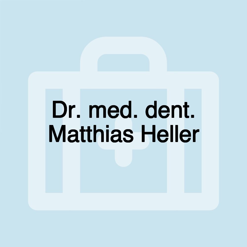 Dr. med. dent. Matthias Heller