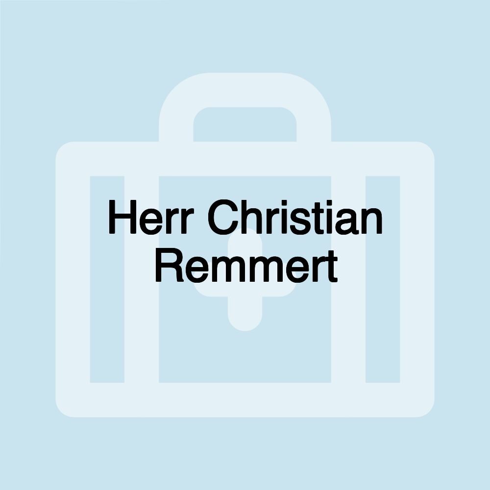 Herr Christian Remmert