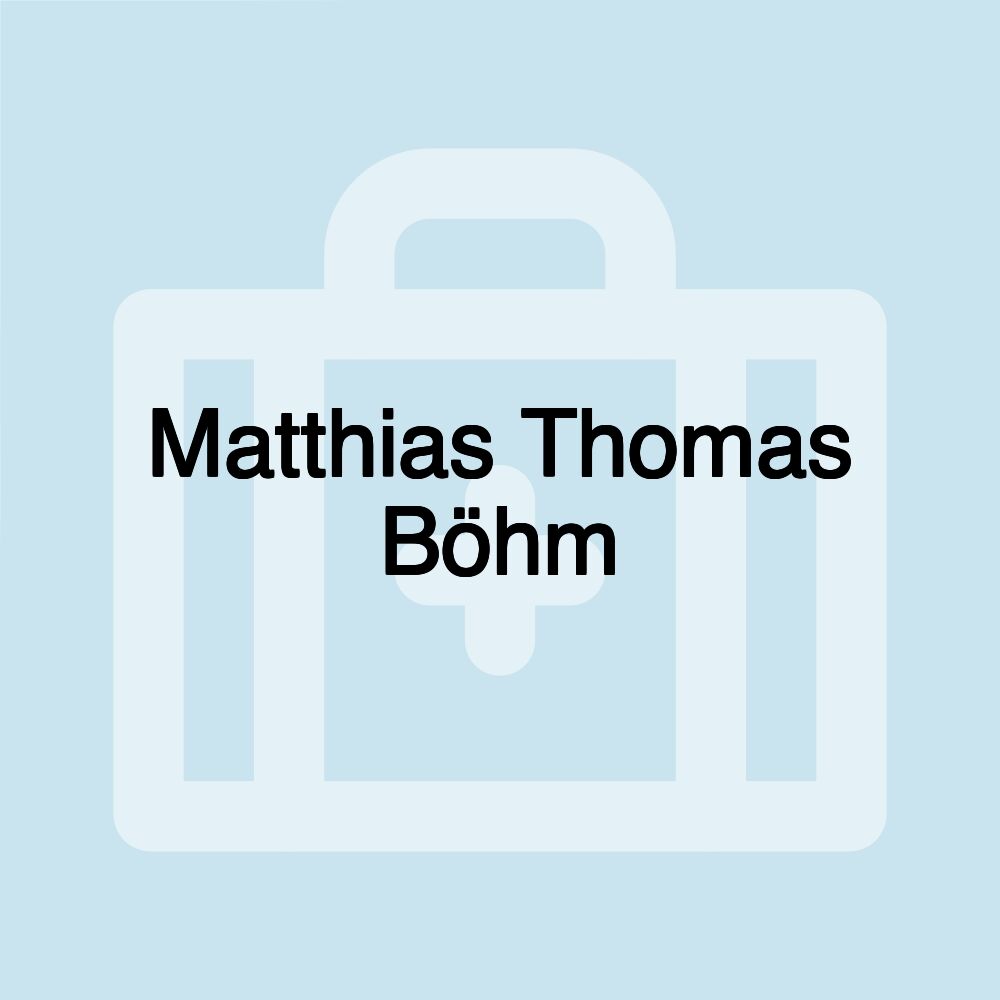 Matthias Thomas Böhm