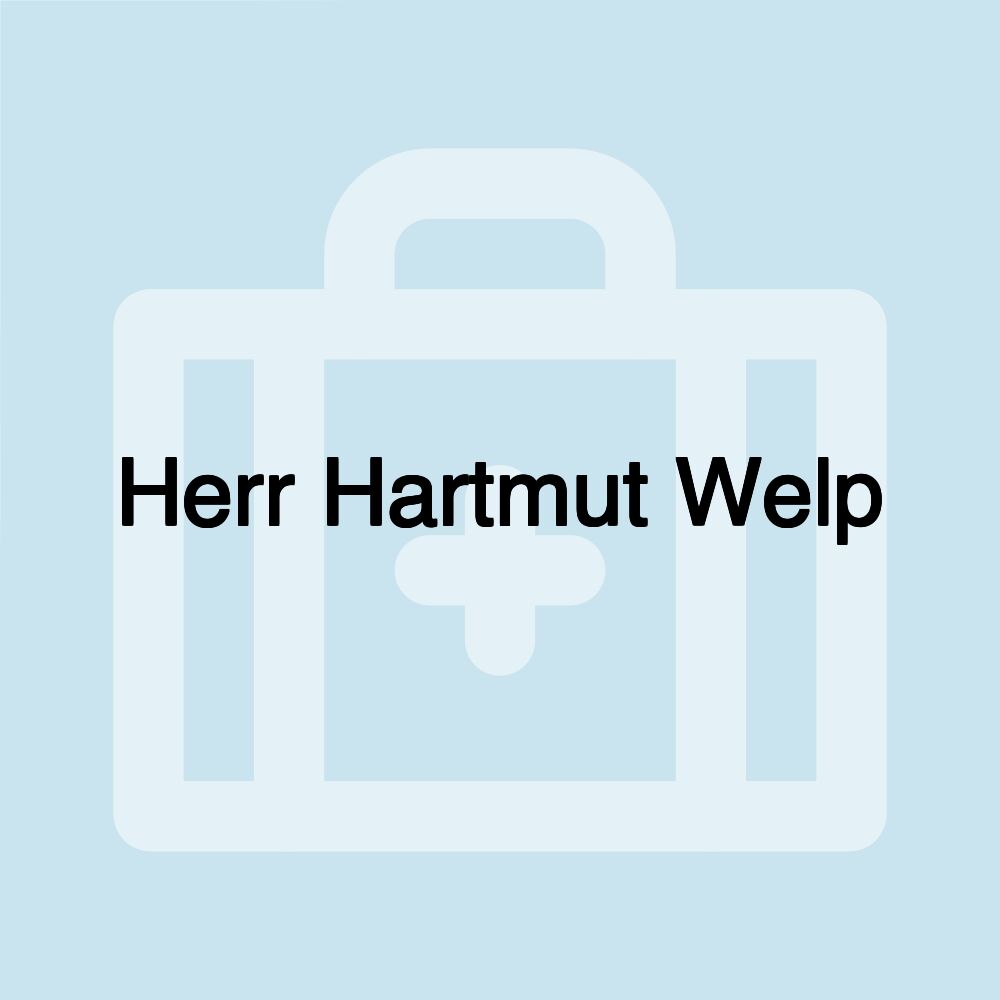 Herr Hartmut Welp