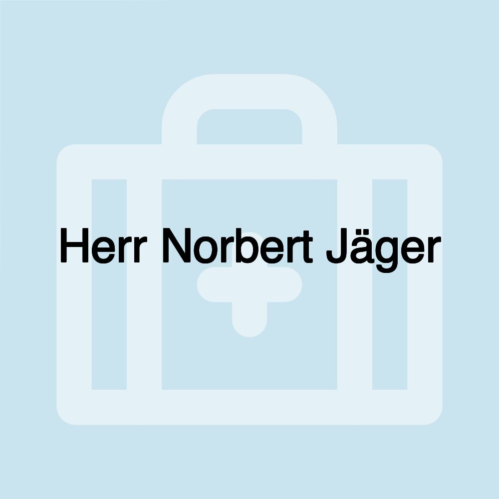 Herr Norbert Jäger