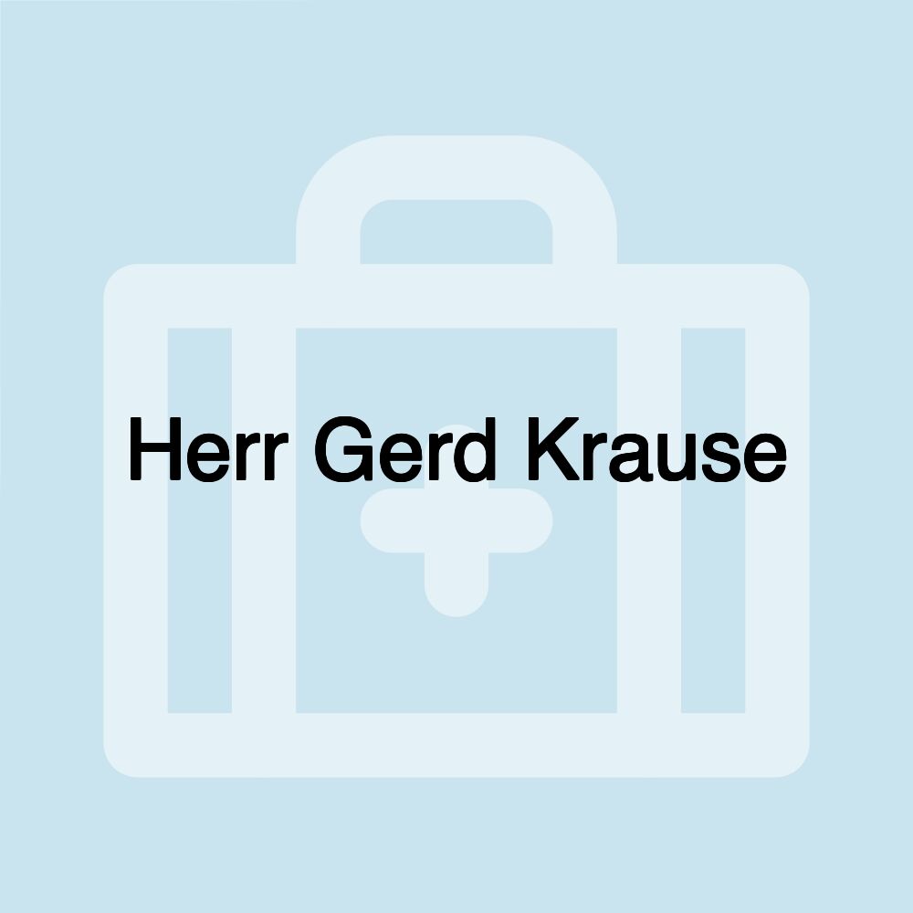 Herr Gerd Krause