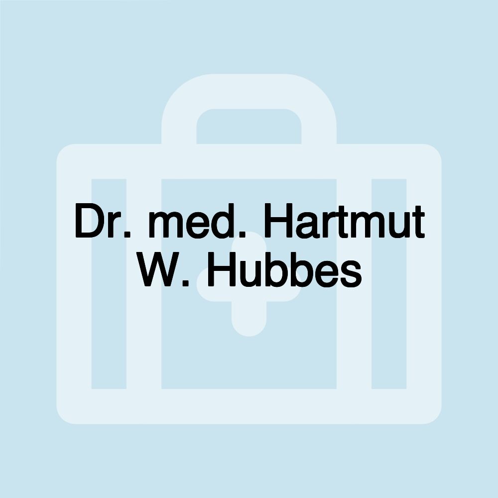 Dr. med. Hartmut W. Hubbes