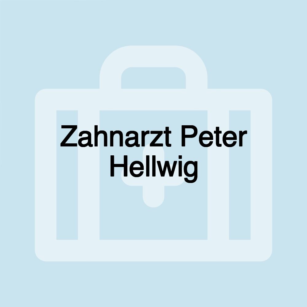 Zahnarzt Peter Hellwig