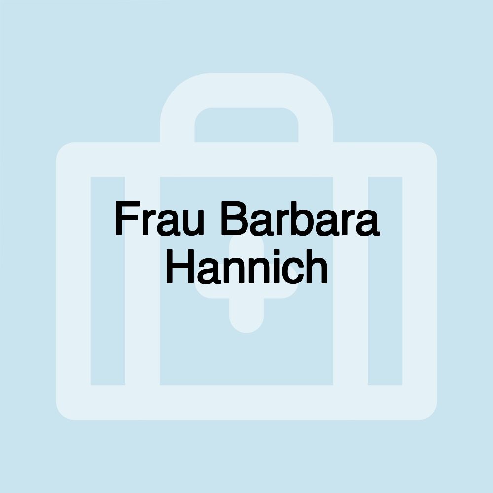 Frau Barbara Hannich