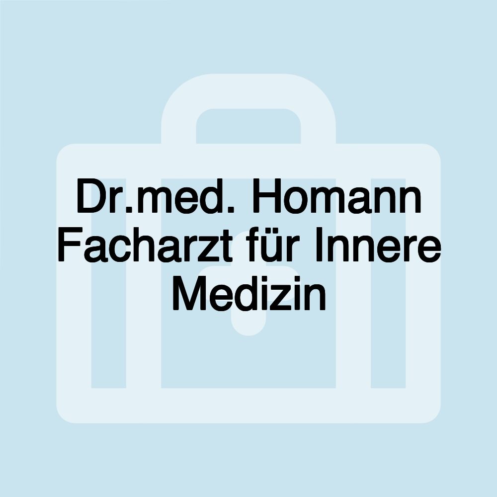 Dr.med. Homann Facharzt für Innere Medizin