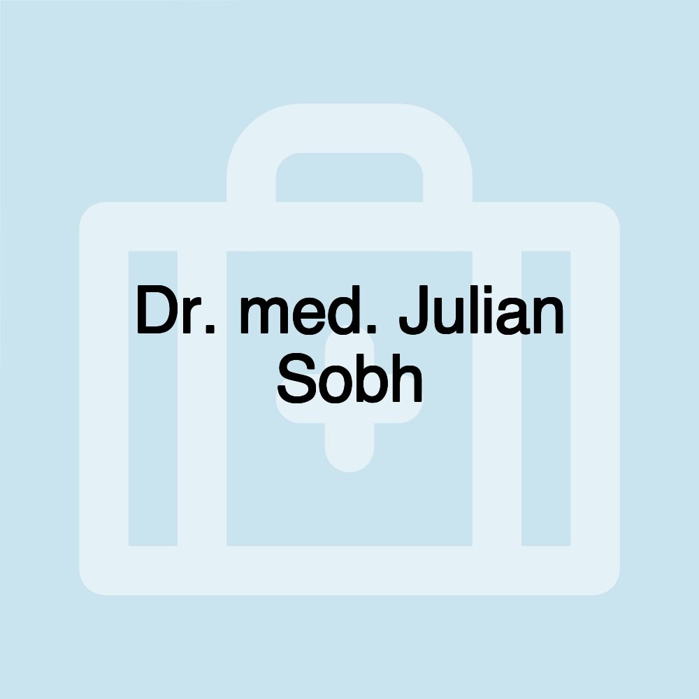 Dr. med. Julian Sobh