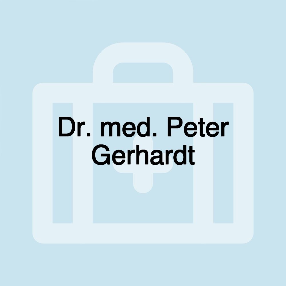 Dr. med. Peter Gerhardt