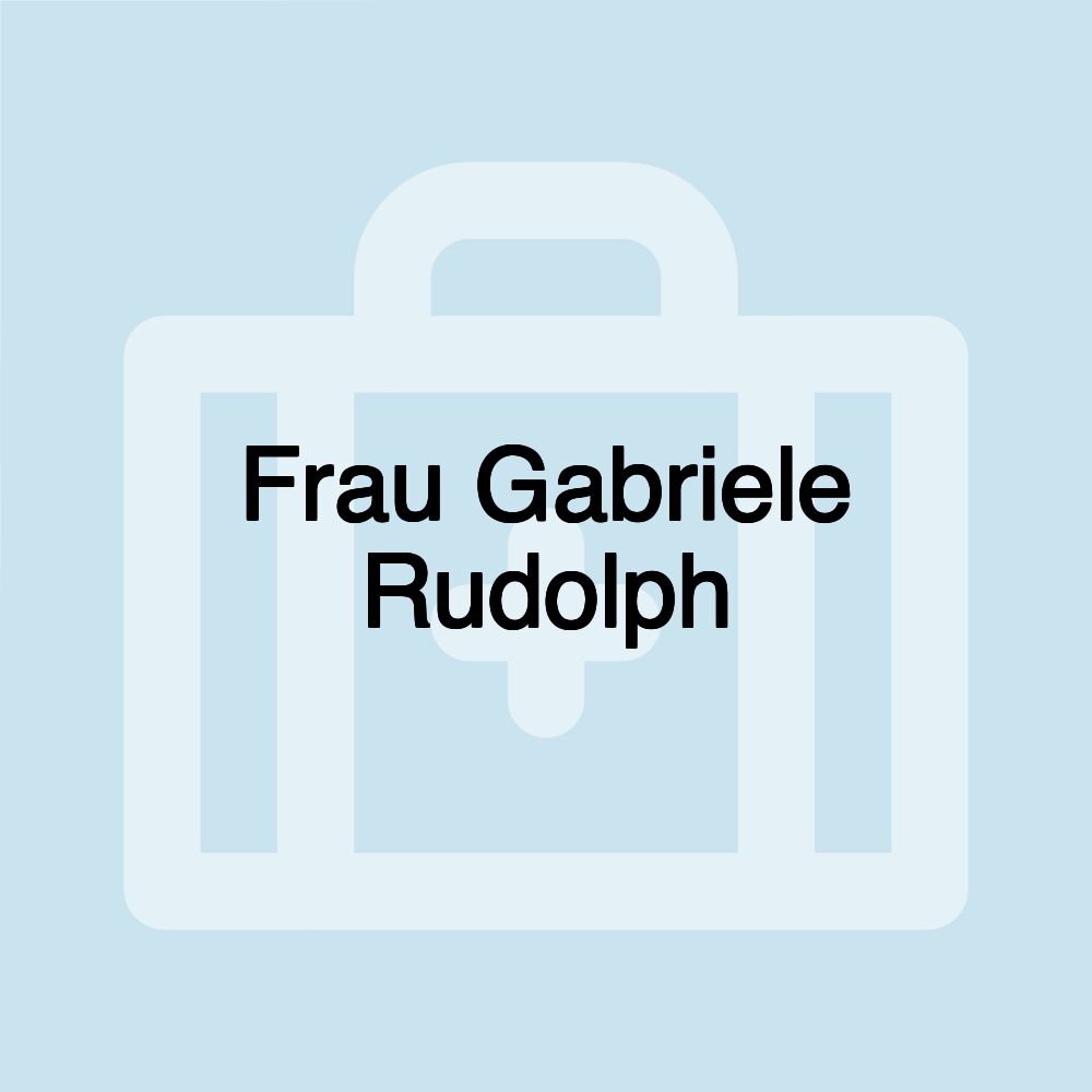 Frau Gabriele Rudolph