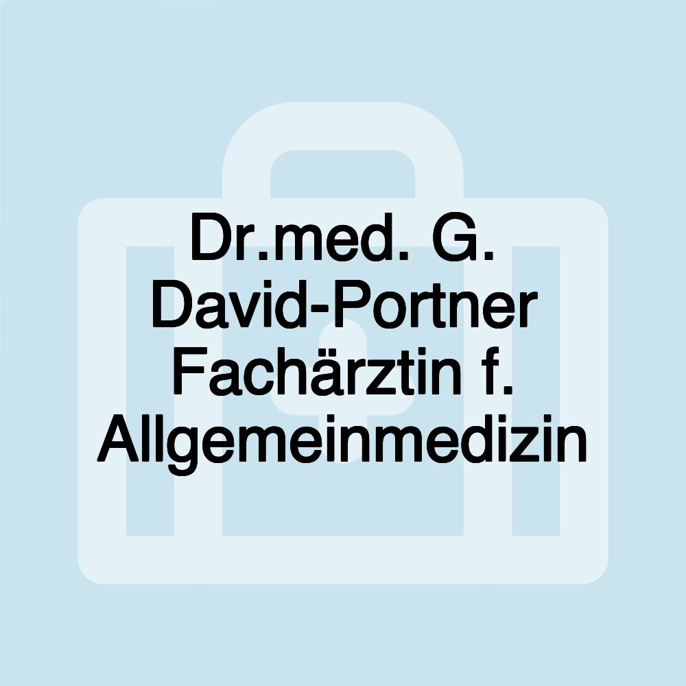 Dr.med. G. David-Portner Fachärztin f. Allgemeinmedizin