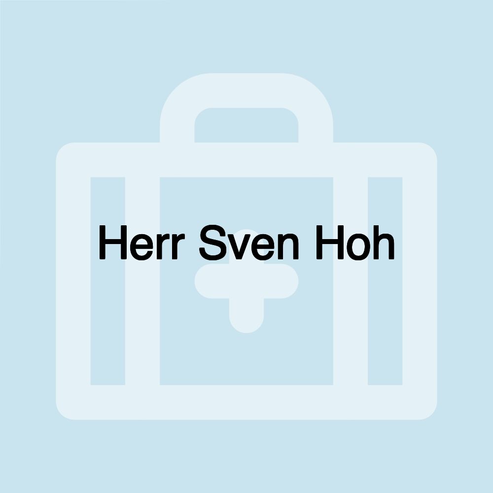 Herr Sven Hoh