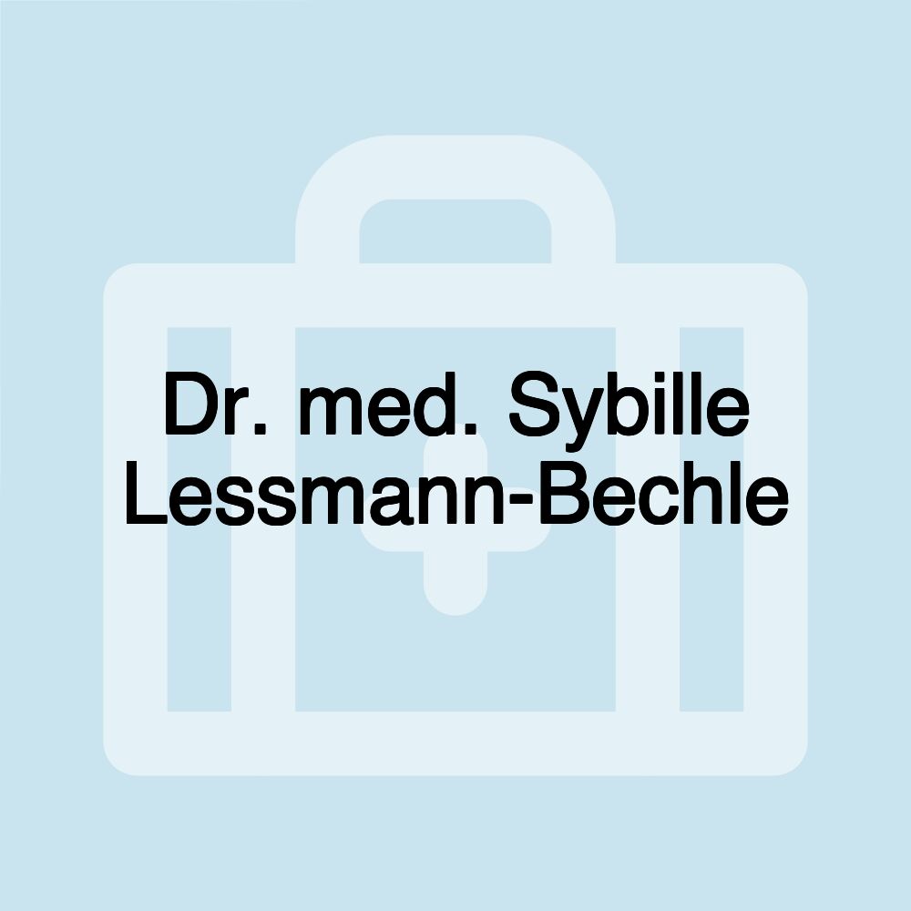 Dr. med. Sybille Lessmann-Bechle