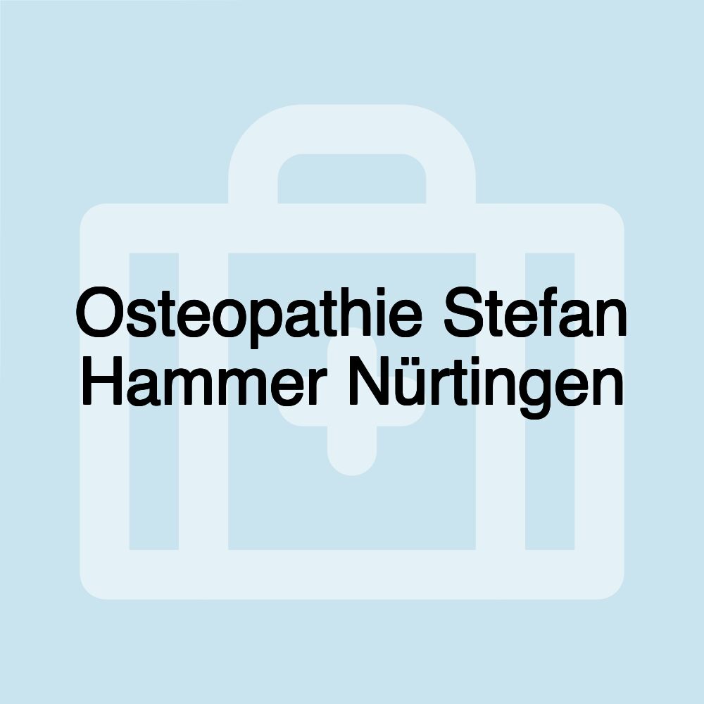 Osteopathie Stefan Hammer Nürtingen