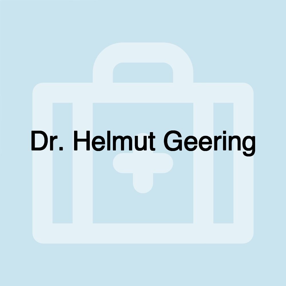 Dr. Helmut Geering