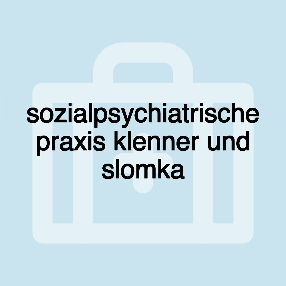 sozialpsychiatrische praxis klenner und slomka