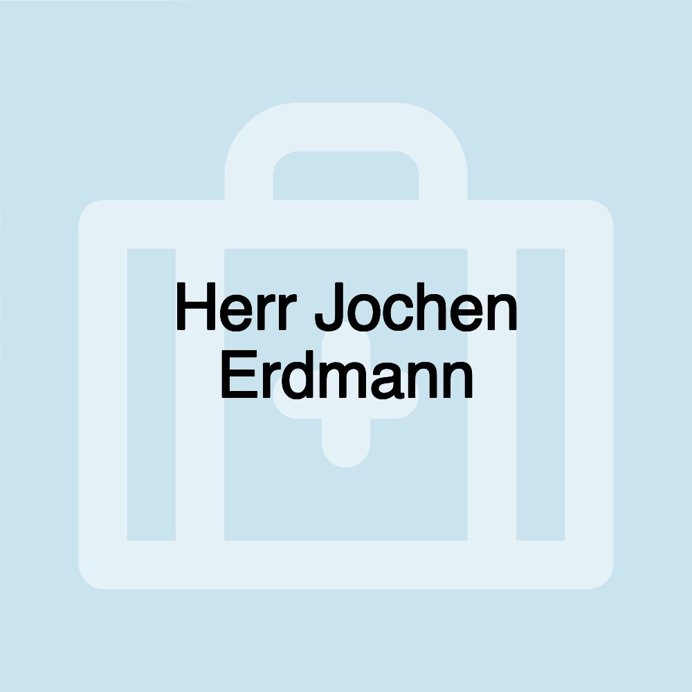 Herr Jochen Erdmann