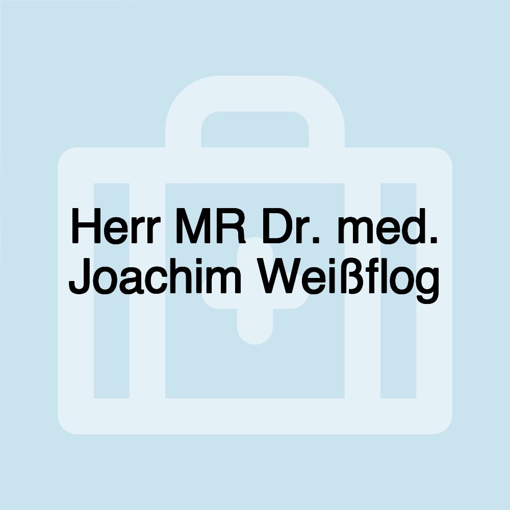 Herr MR Dr. med. Joachim Weißflog