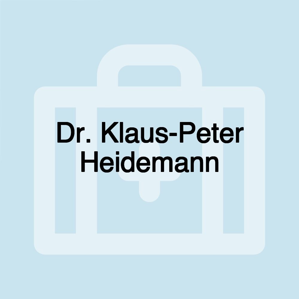 Dr. Klaus-Peter Heidemann