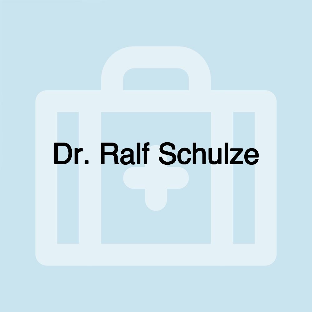 Dr. Ralf Schulze