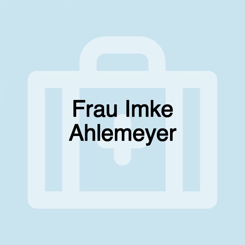 Frau Imke Ahlemeyer