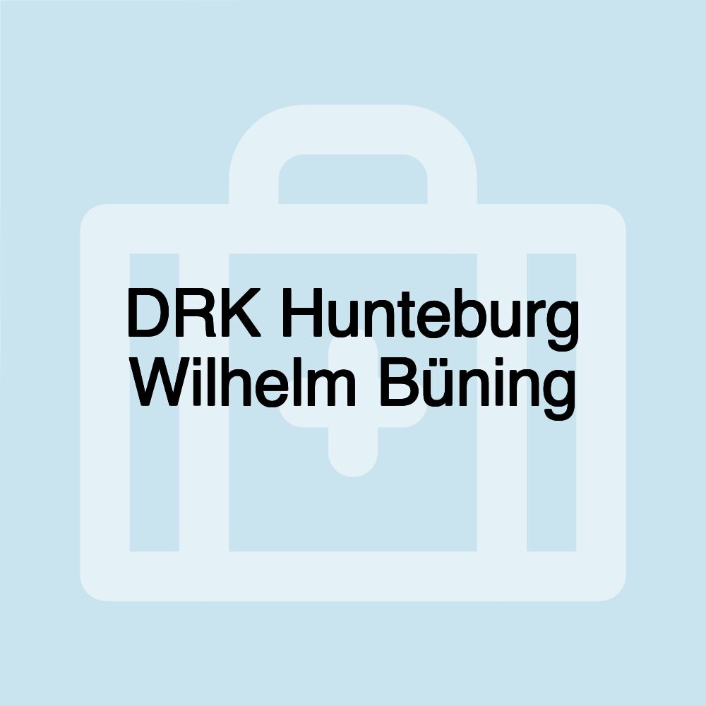 DRK Hunteburg Wilhelm Büning