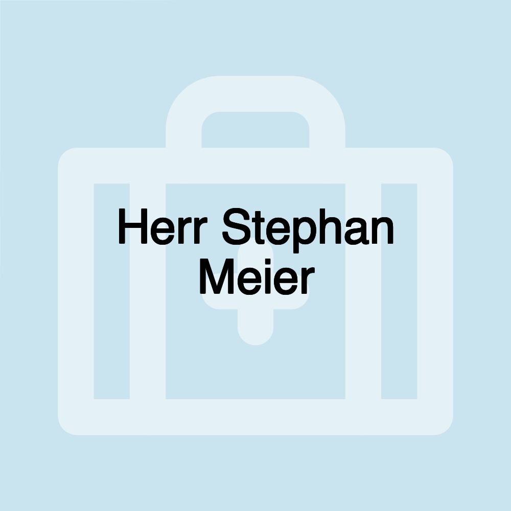 Herr Stephan Meier