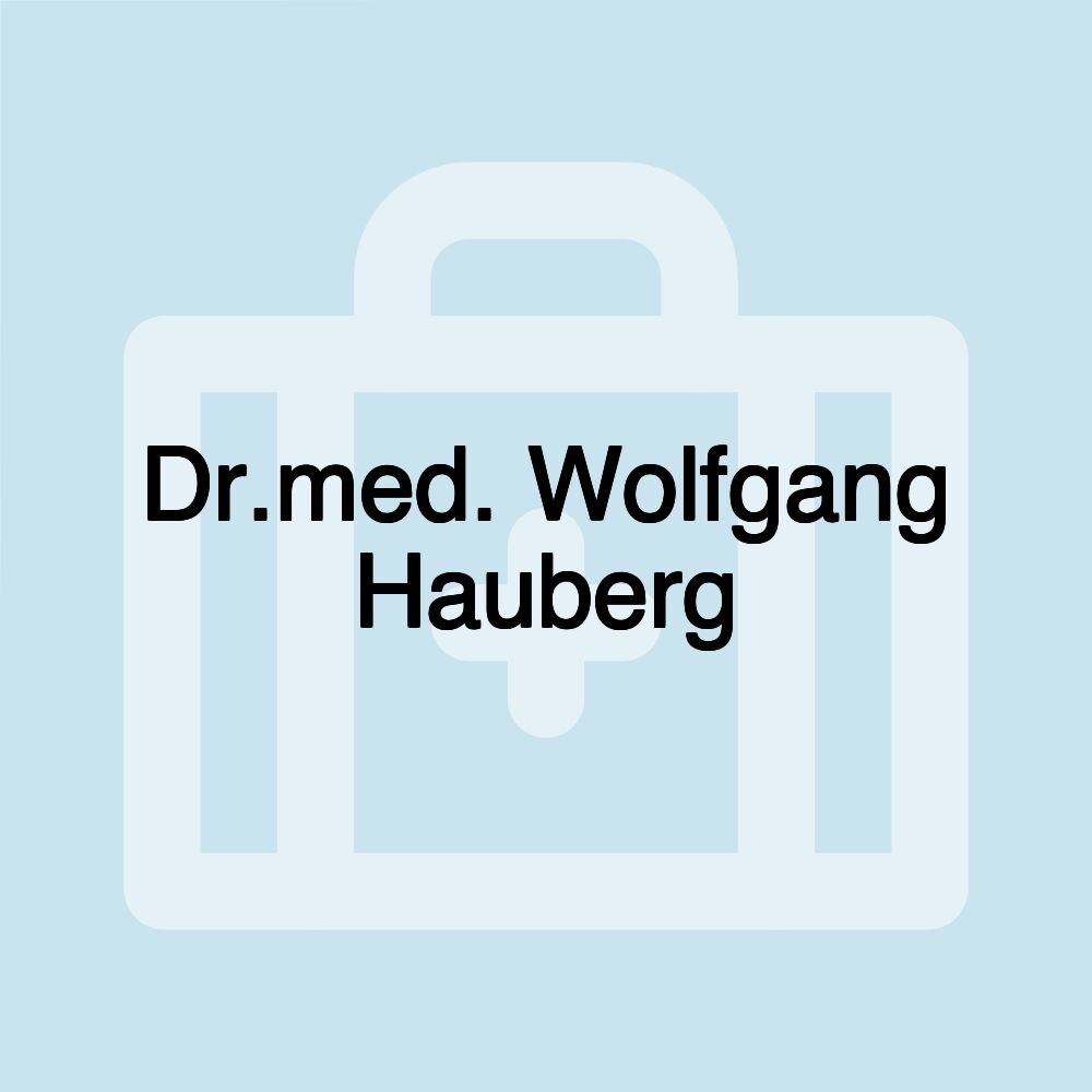 Dr.med. Wolfgang Hauberg