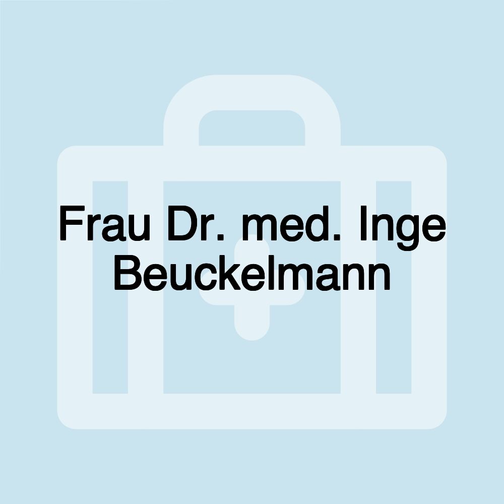 Frau Dr. med. Inge Beuckelmann