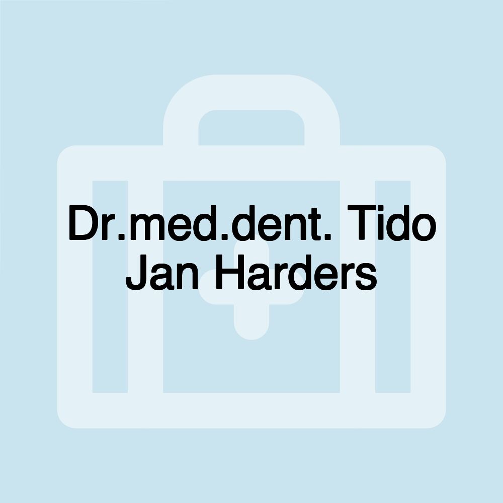 Dr.med.dent. Tido Jan Harders