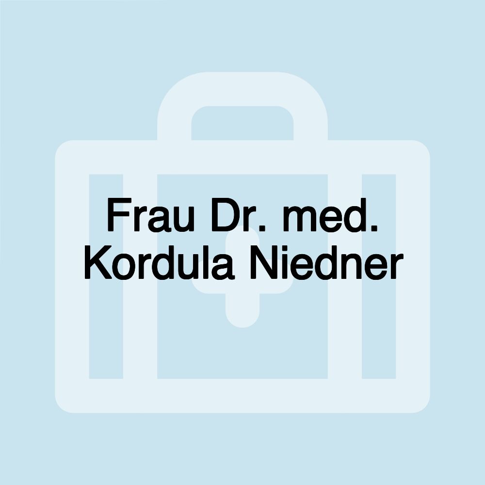 Frau Dr. med. Kordula Niedner