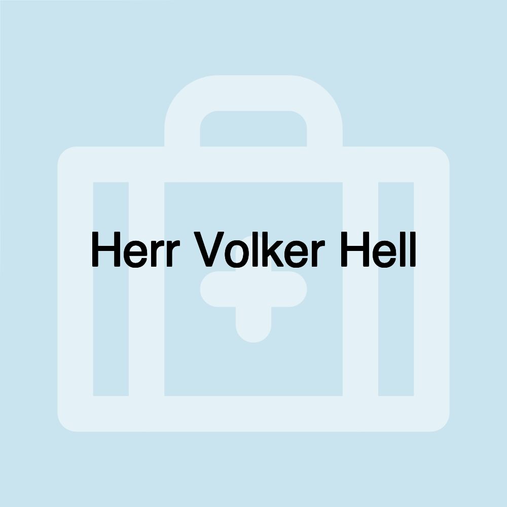 Herr Volker Hell