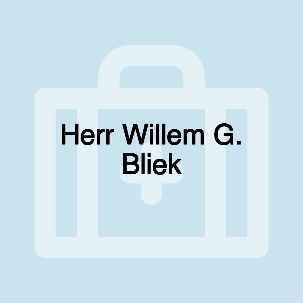 Herr Willem G. Bliek